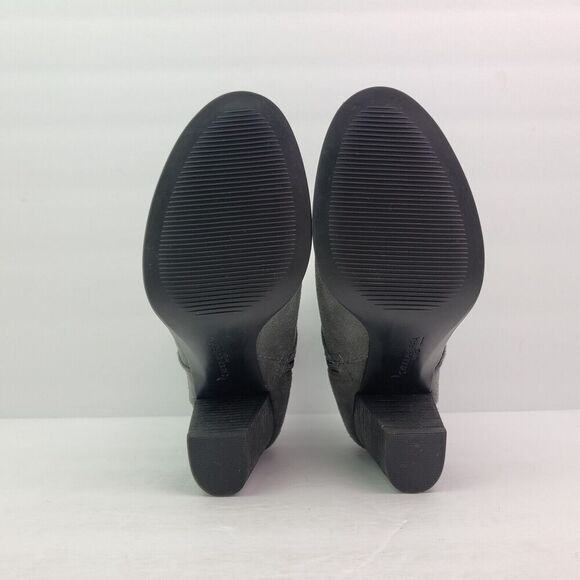 Koolaburra By Ugg Samiah Womens Size 7 Grey Suede Stacked Heel Booties Boots - Picture 8 of 12